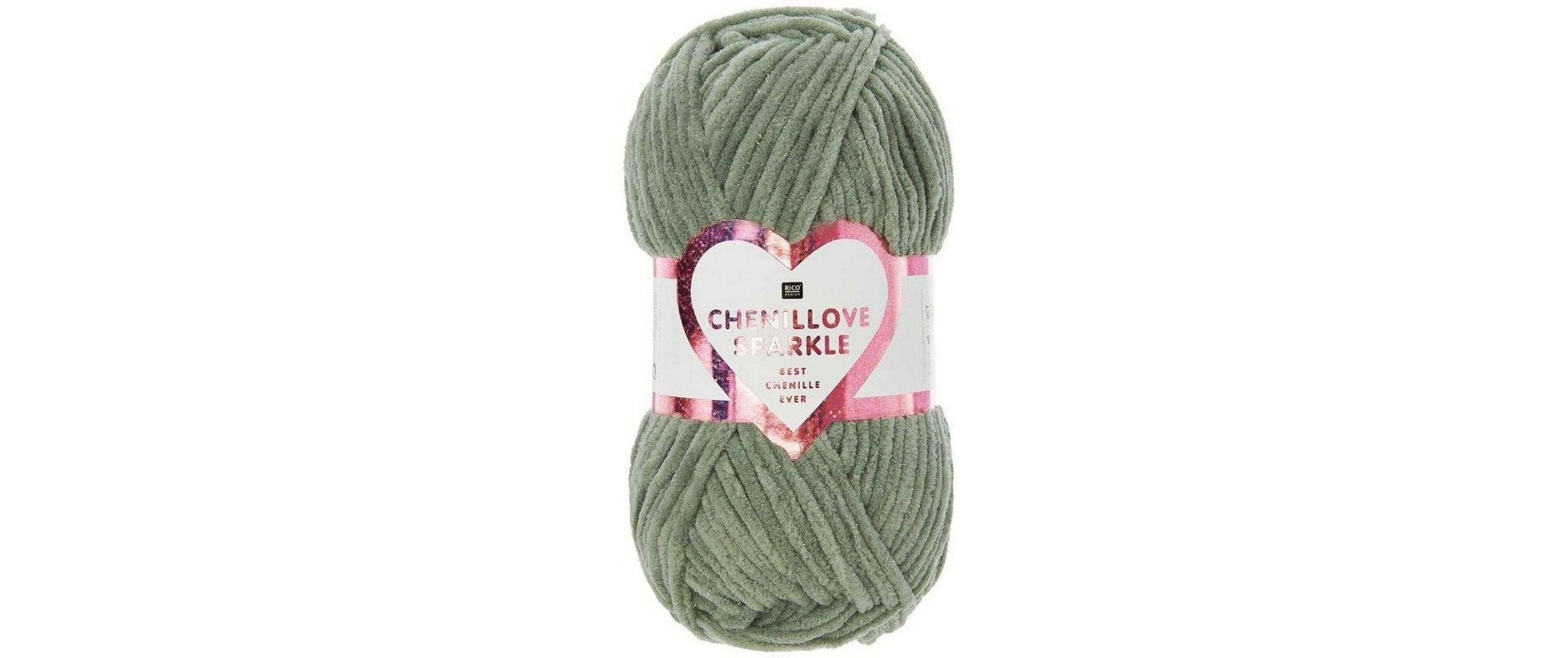 Rico Chenillove Sparkle salbei 100% PES, 100g / 110m