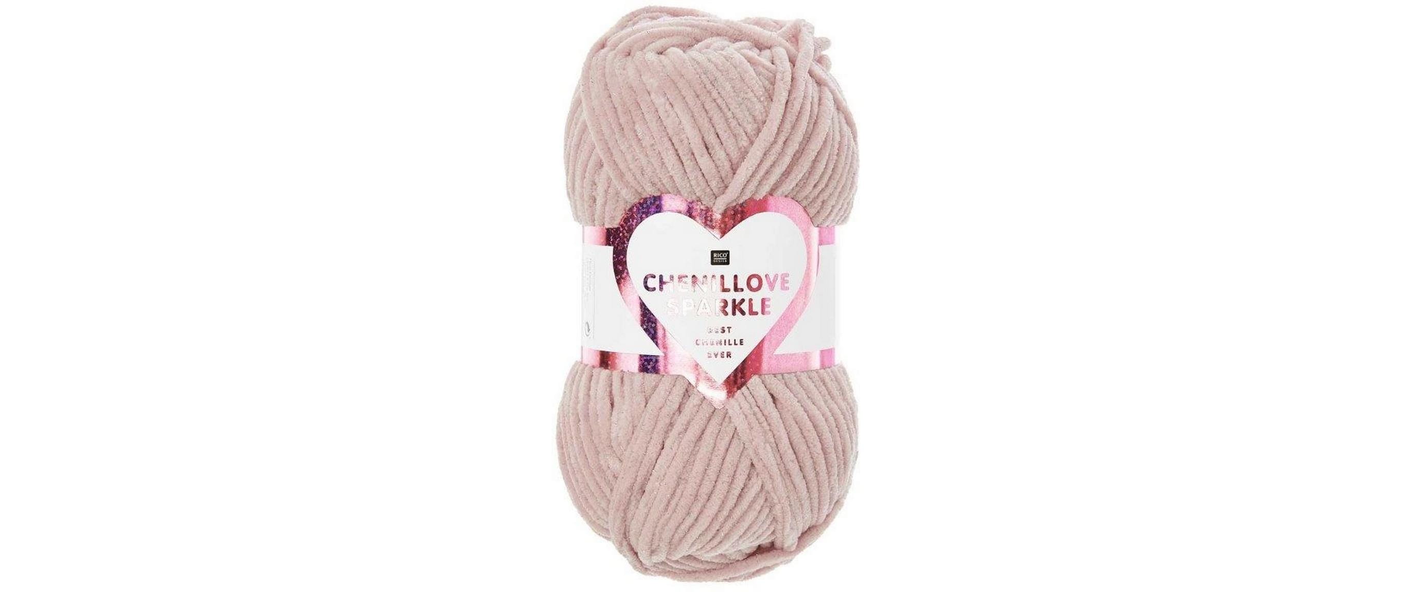 Rico Chenillove Sparkle altrosa 100% PES, 100g / 110m