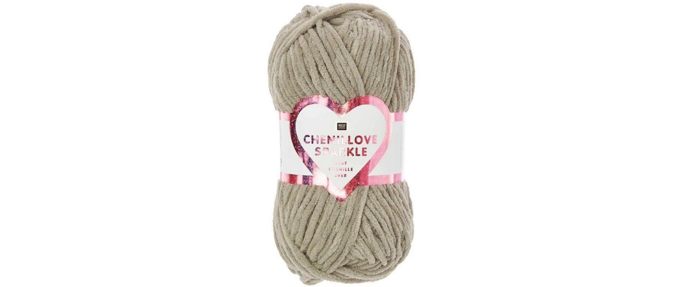 Rico Chenillove Sparkle taupe 100% PES, 100g / 110m