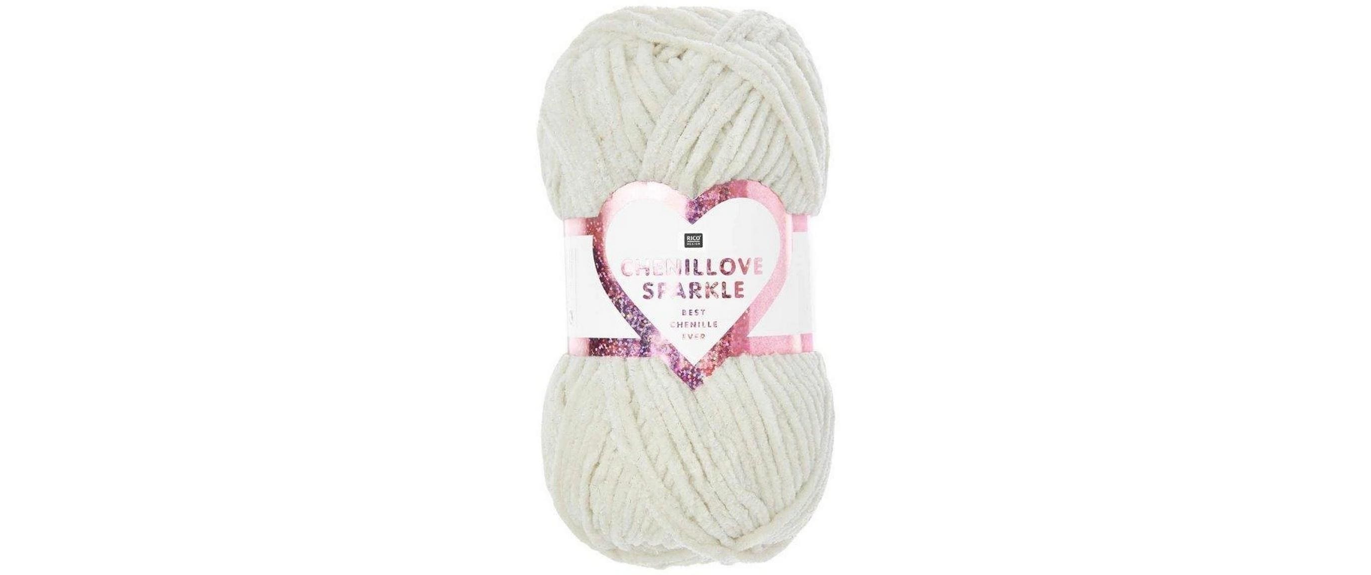 Rico Chenillove Sparkle creme 100% PES, 100g / 110m