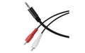 HDSupply 3.5mm Audio Klinken-Cinch Kabel 2.5m, schwarz, Stereo, Stecker - 2xCinch St