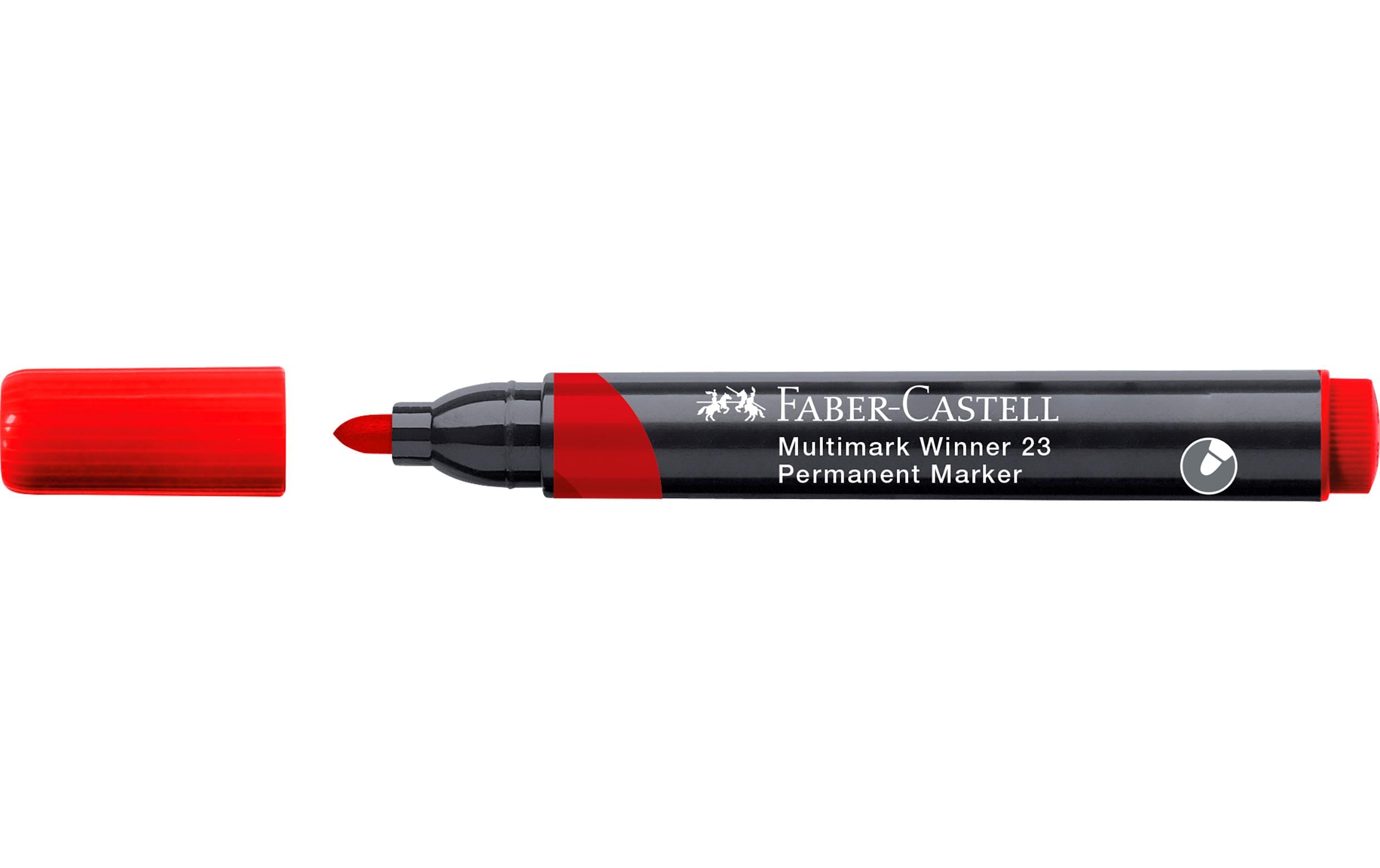 Faber-Castell Multimark Marker Winner 23 rot, Rundspitze, 2mm, Permanent