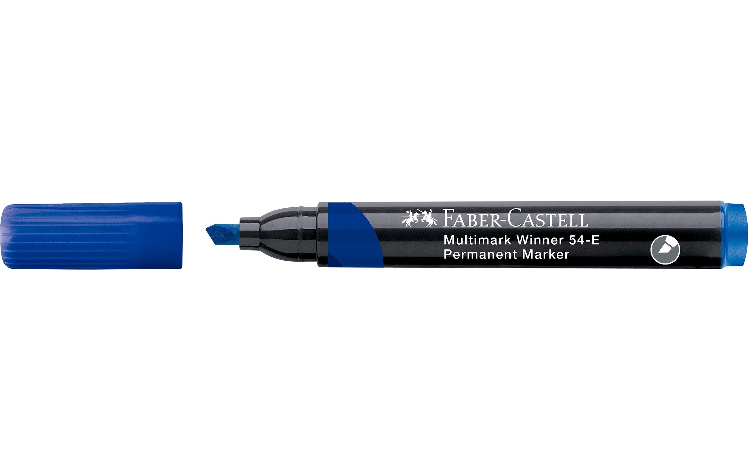 Faber-Castell Multimark Marker Winner 54-E blau, Keilspitze, 4,9/2,3/1,6mm, Permanent