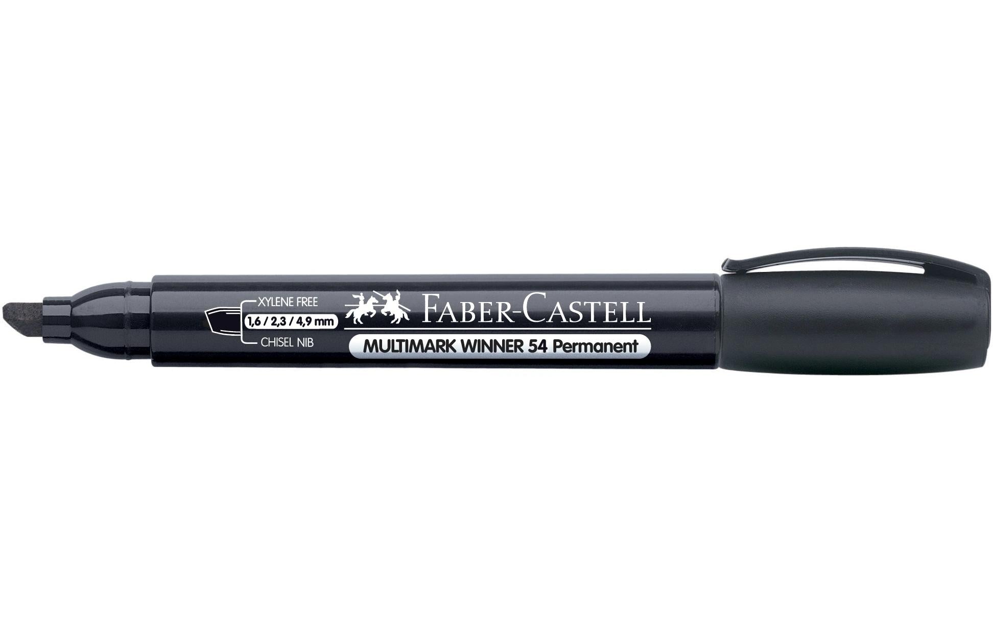 Faber-Castell Multimark Marker Winner 54-E schw, Keilspitze 4,9/2,3/1,6mm, Permanent