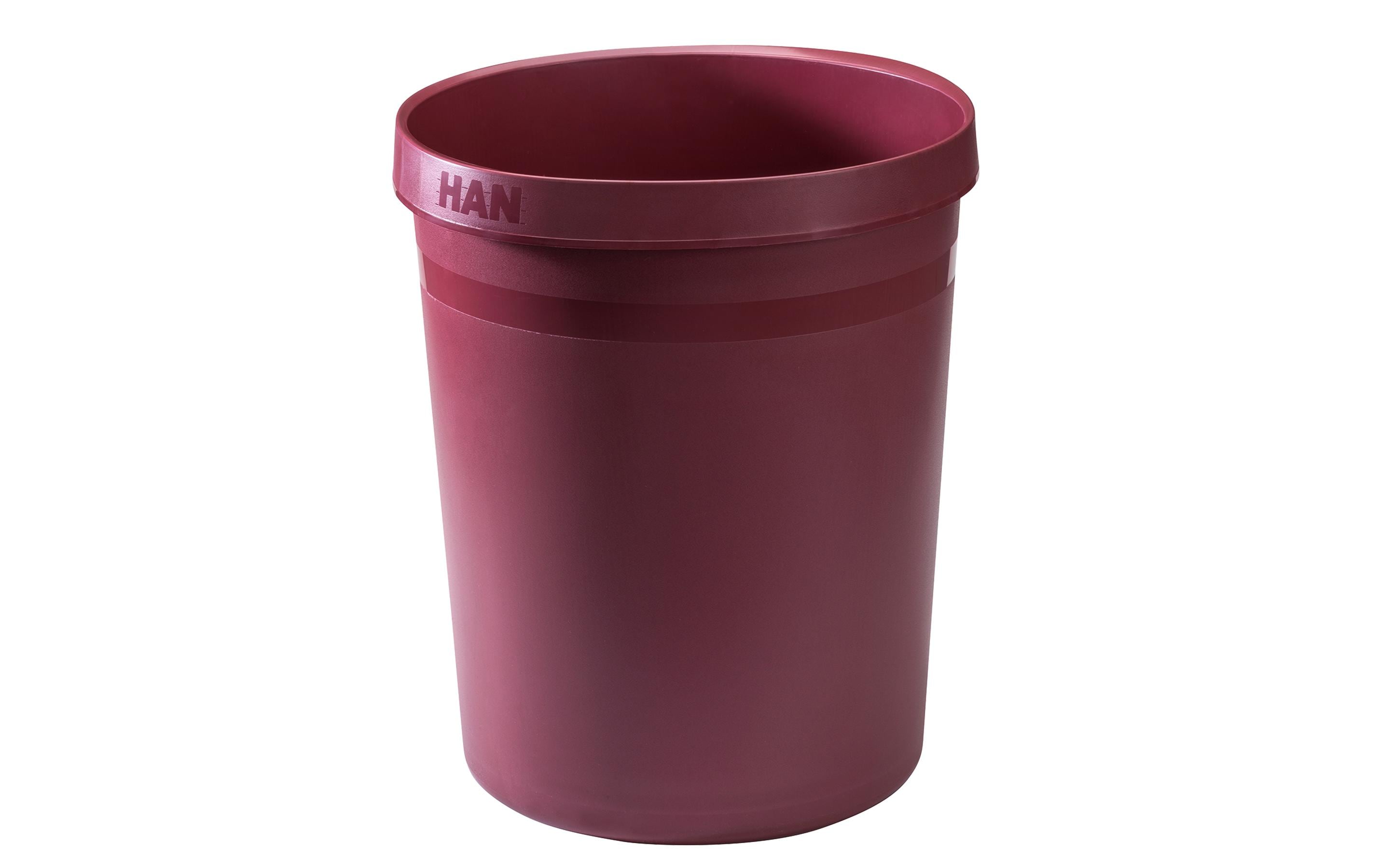 HAN Papierkorb KARMA öko 18 Liter, 2 Griffmulden, rot