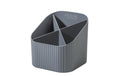 HAN Stifteköcher KARMA 4 Fächer, recyceltes Material, grau