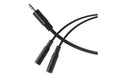 HDSupply 3.5mm Audio Klinken-2xKupplung 0.1m, schwarz, Stereo, Stecker - 2x Buchse