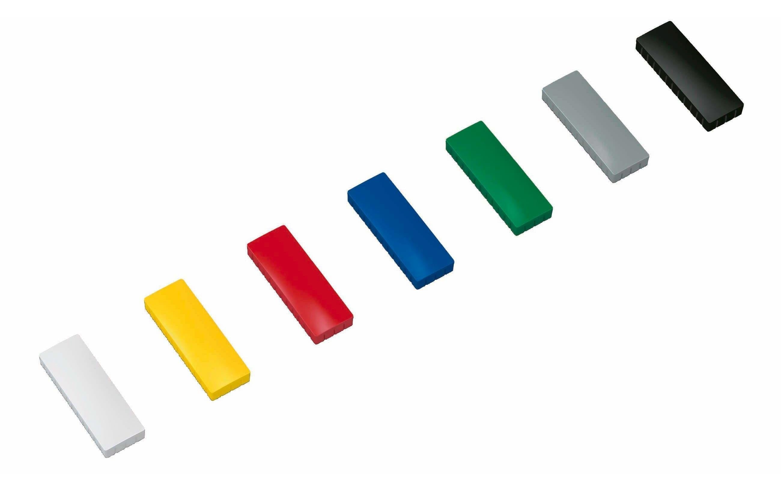 MAUL Magnete solid, 10 Stk 54x19mm, farbig