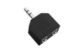 HDSupply 3.5mm Audioadapter-2xKlinkenBuchse schwarz, Stecker - 2xBuchse