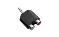 HDSupply 3.5mm Audioadapter-2xCinch Buchse schwarz, Stecker - 2xBuchse