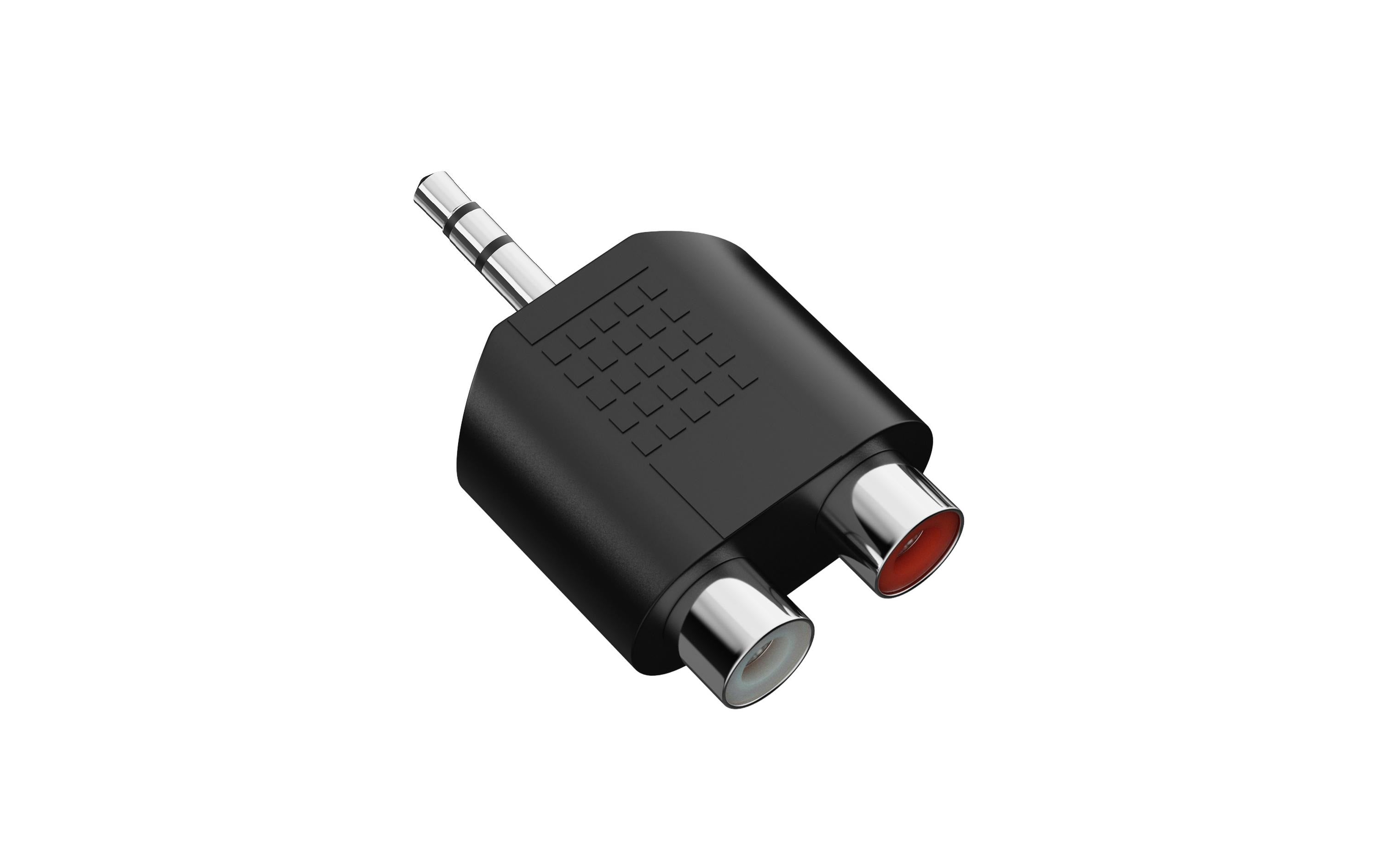 HDSupply 3.5mm Audioadapter-2xCinch Buchse schwarz, Stecker - 2xBuchse