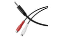 HDSupply 3.5mm Audio Klinken-Cinch Kabel 0.1m, schwarz, Stereo, Stecker - 2xCinch Bu