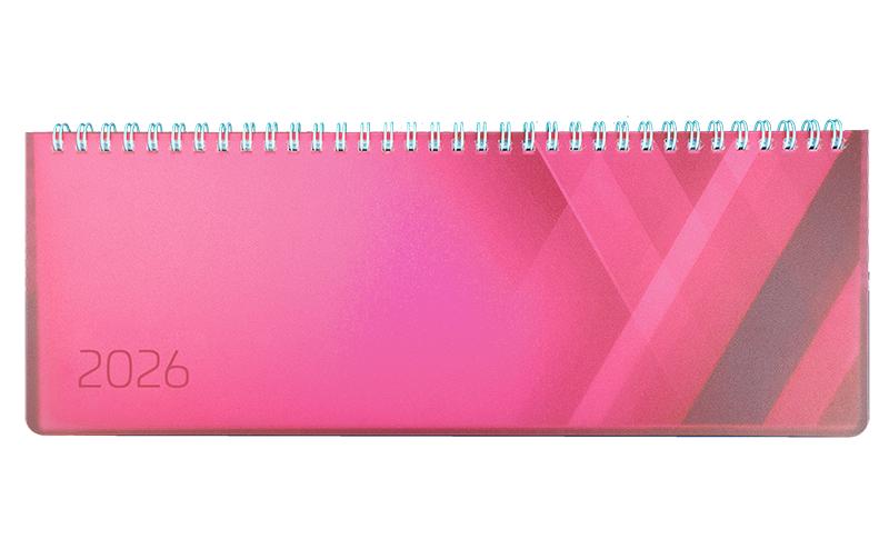 Simplex Pultkalender Colors 2026 pink, 1 Woche/2 Seiten, 290x105mm