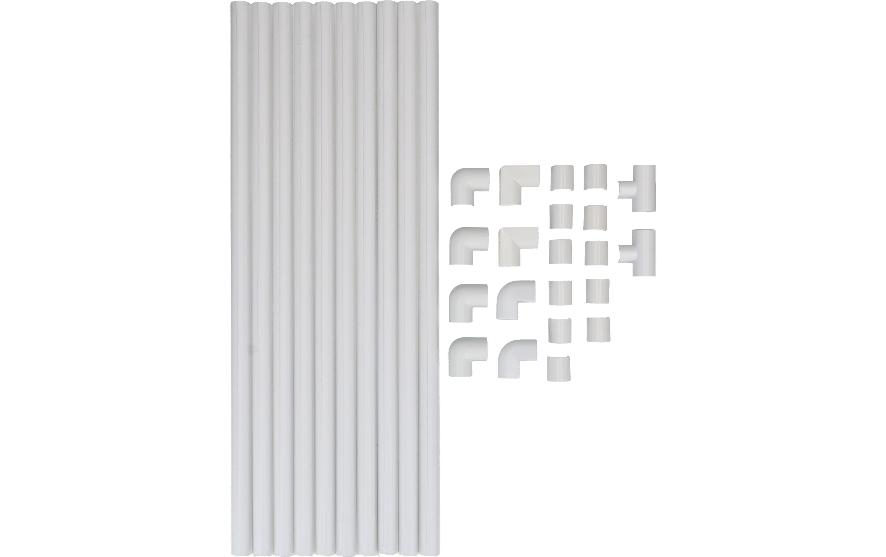 Cablefix Set 10mm 10x 40cm + 21 weiss