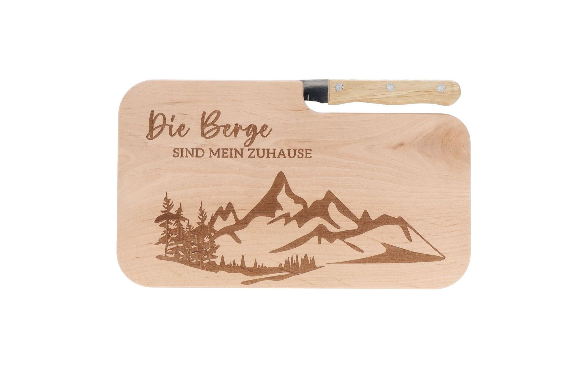 G. Wurm Schneidebrett Berge 26x1x15cm