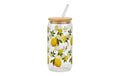 G. Wurm Trinkglas Zitrone Glas, Bambus 500 ml
