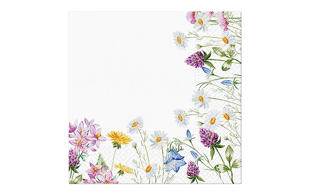 G. Wurm Serviette Blumenwiese 33x33cm, 3-lagig, 20 Stück