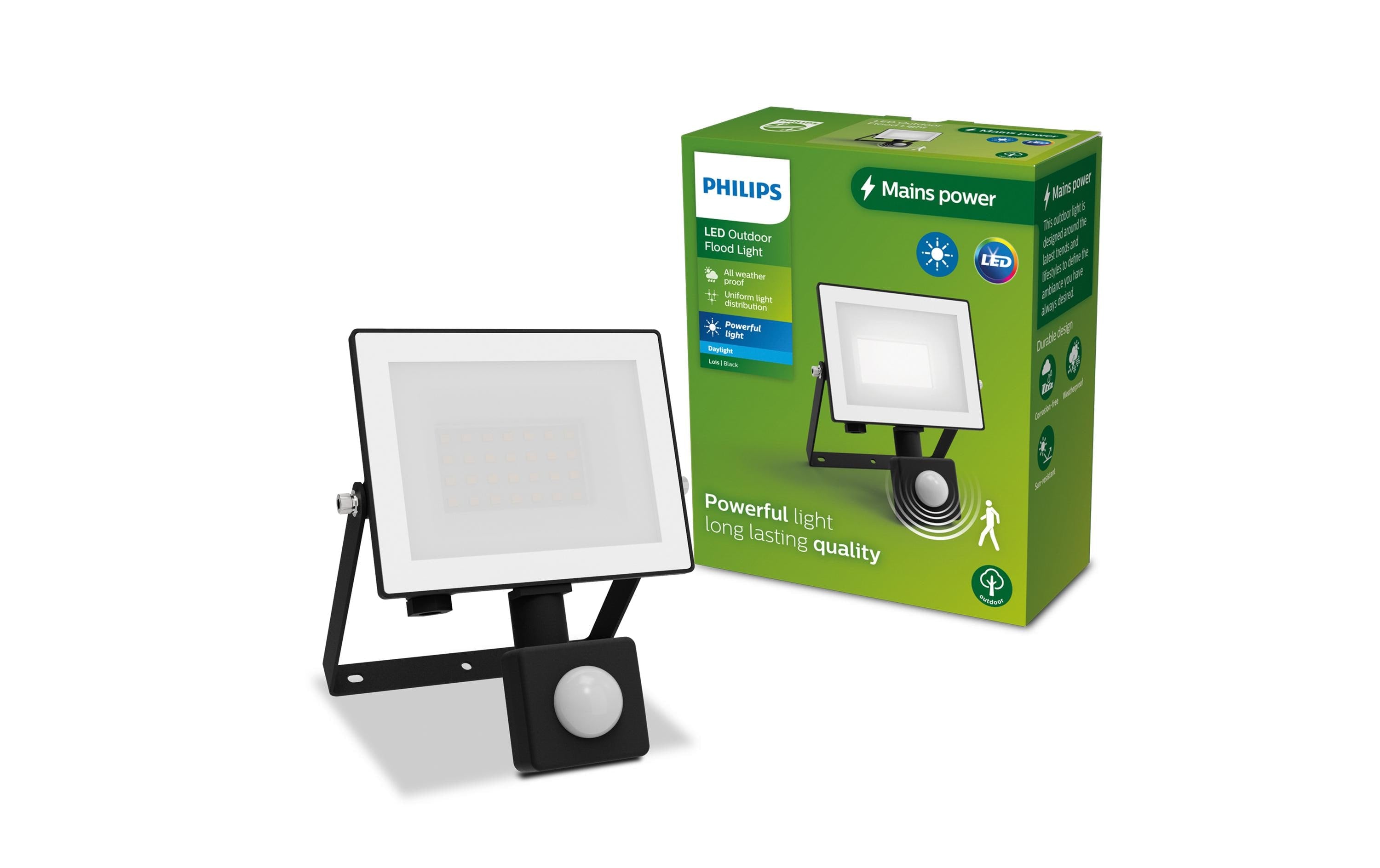 Philips Outdoor Flutlicht Lois 20W, 5000K, 1900lm, IP65