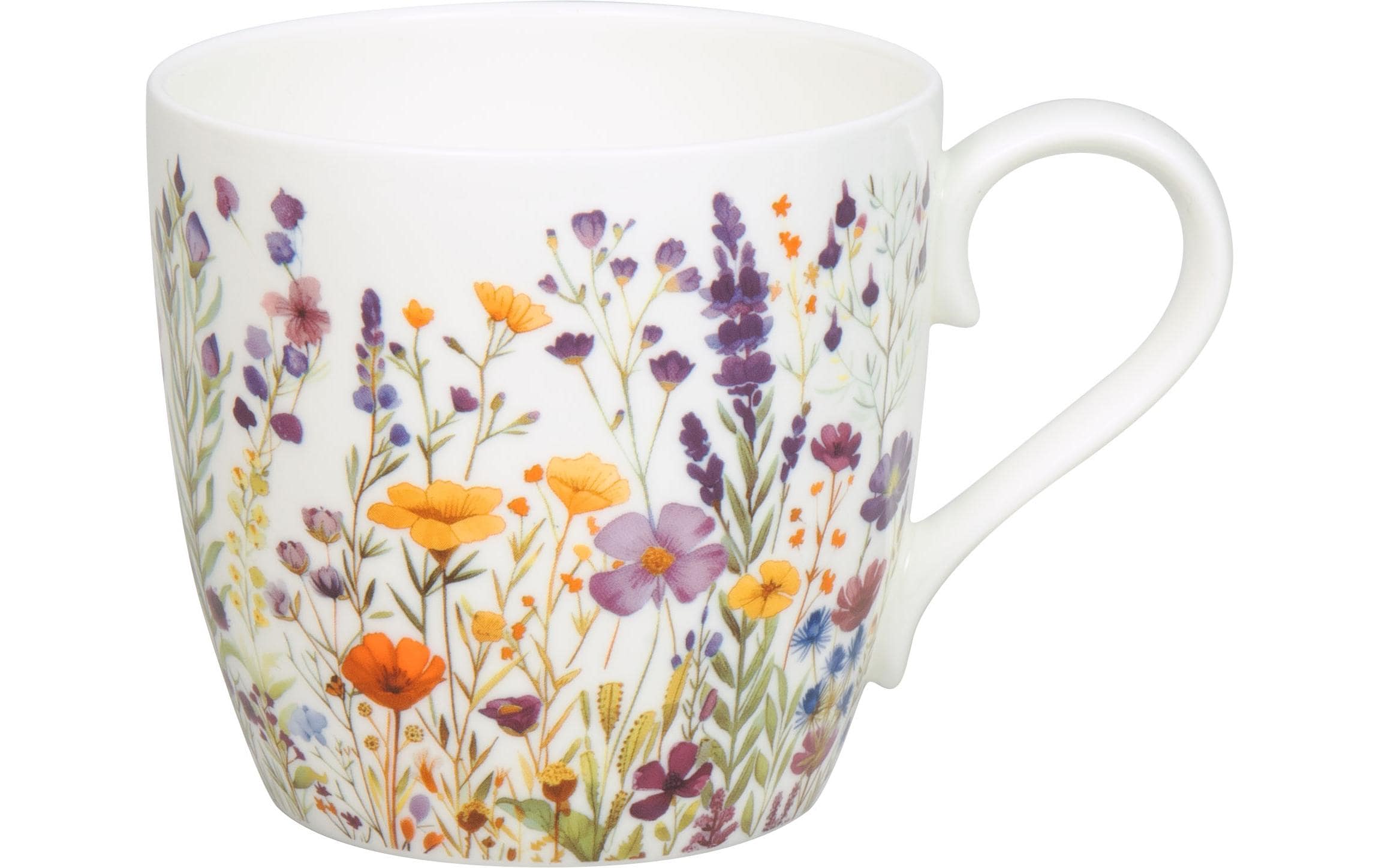 Könitz Bone China Becher Blumenwiese 450ml, H: 88mm, B: 131mm, D: 97mm