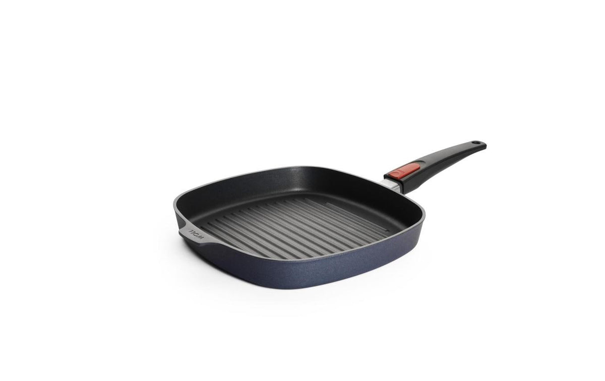 Woll Grillpfanne Diamond Lite 28 x 28 cm, Mit abnehmbarem Stiel