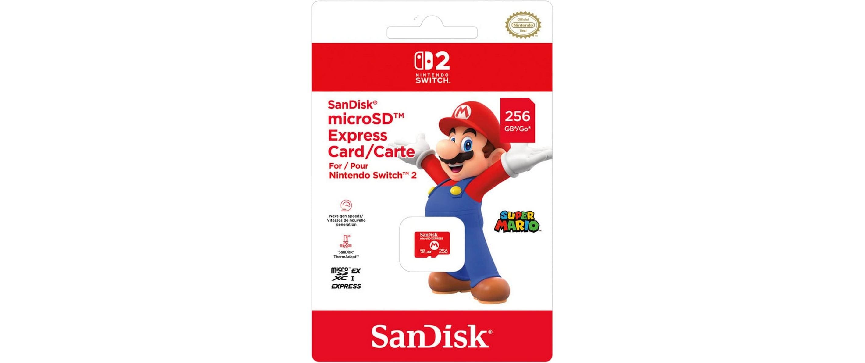 SanDisk microSD EXPRESS 256GB für Switch 2 im Mario Design