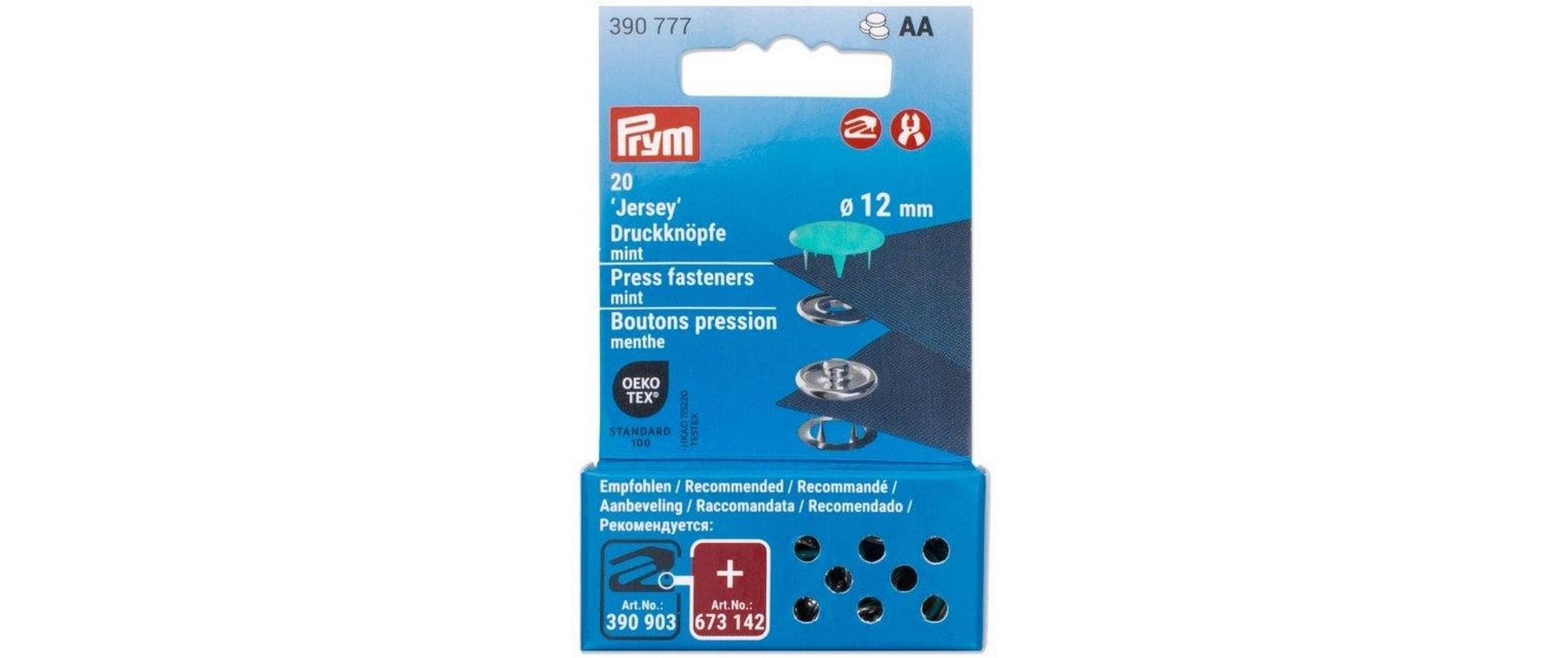 Prym Druckknöpfe Jersey, mint 12 mm