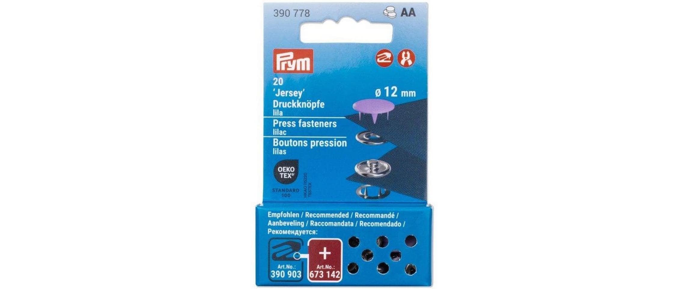 Prym Druckknöpfe Jersey, lila 12 mm