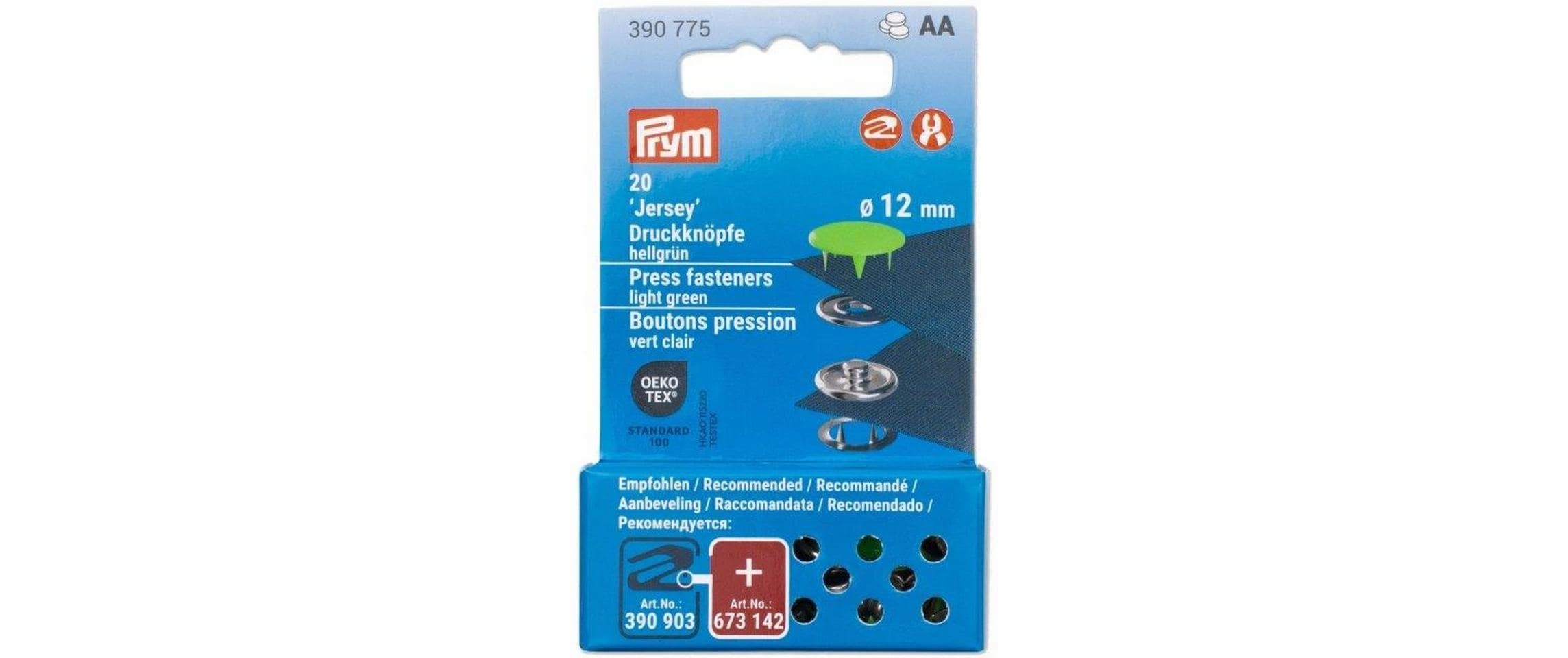 Prym Druckknöpfe Jersey, hellgrün 12 mm