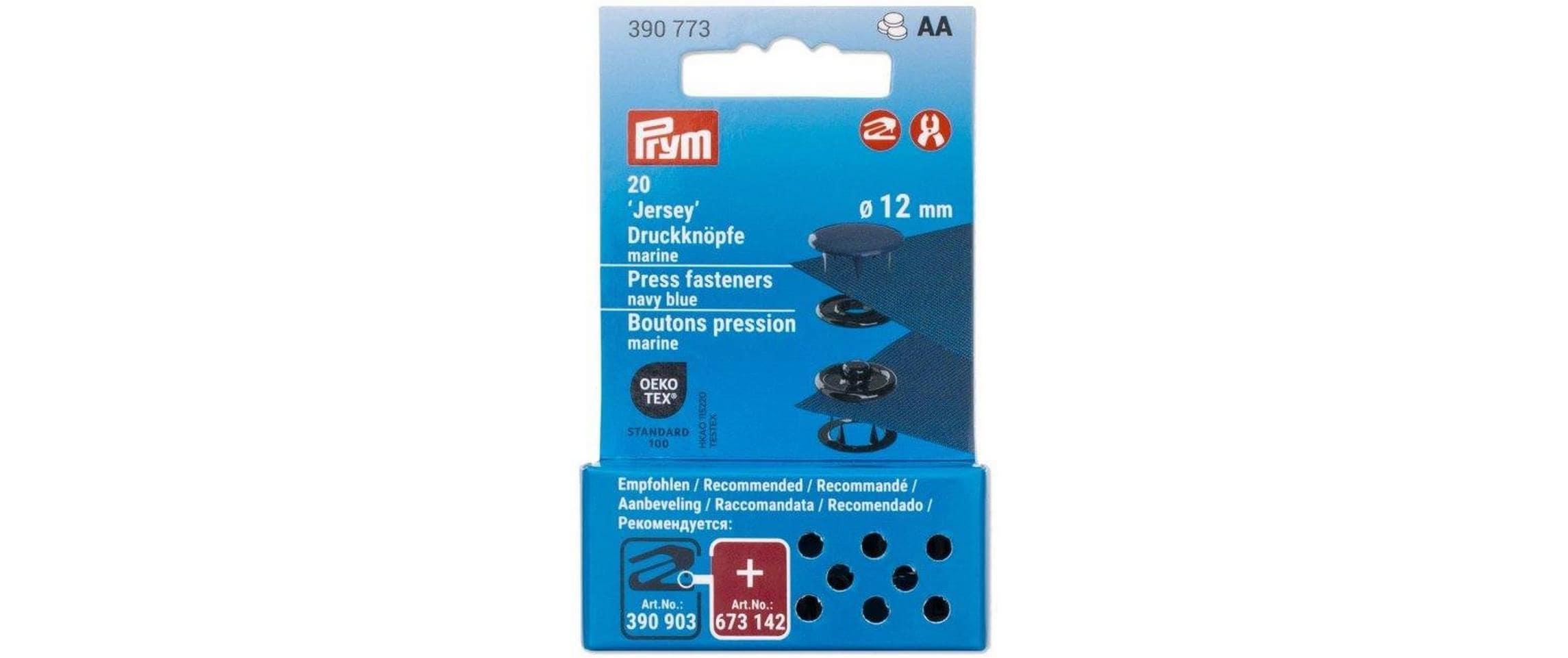 Prym Druckknöpfe Jersey, marine 12 mm