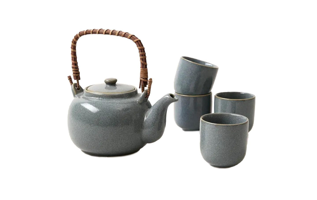 Esmée Teeset Japandi Krug&4Tassen Krug D:13cm,H:11cm,Tassen D:6.2cm,H: 6.5cm