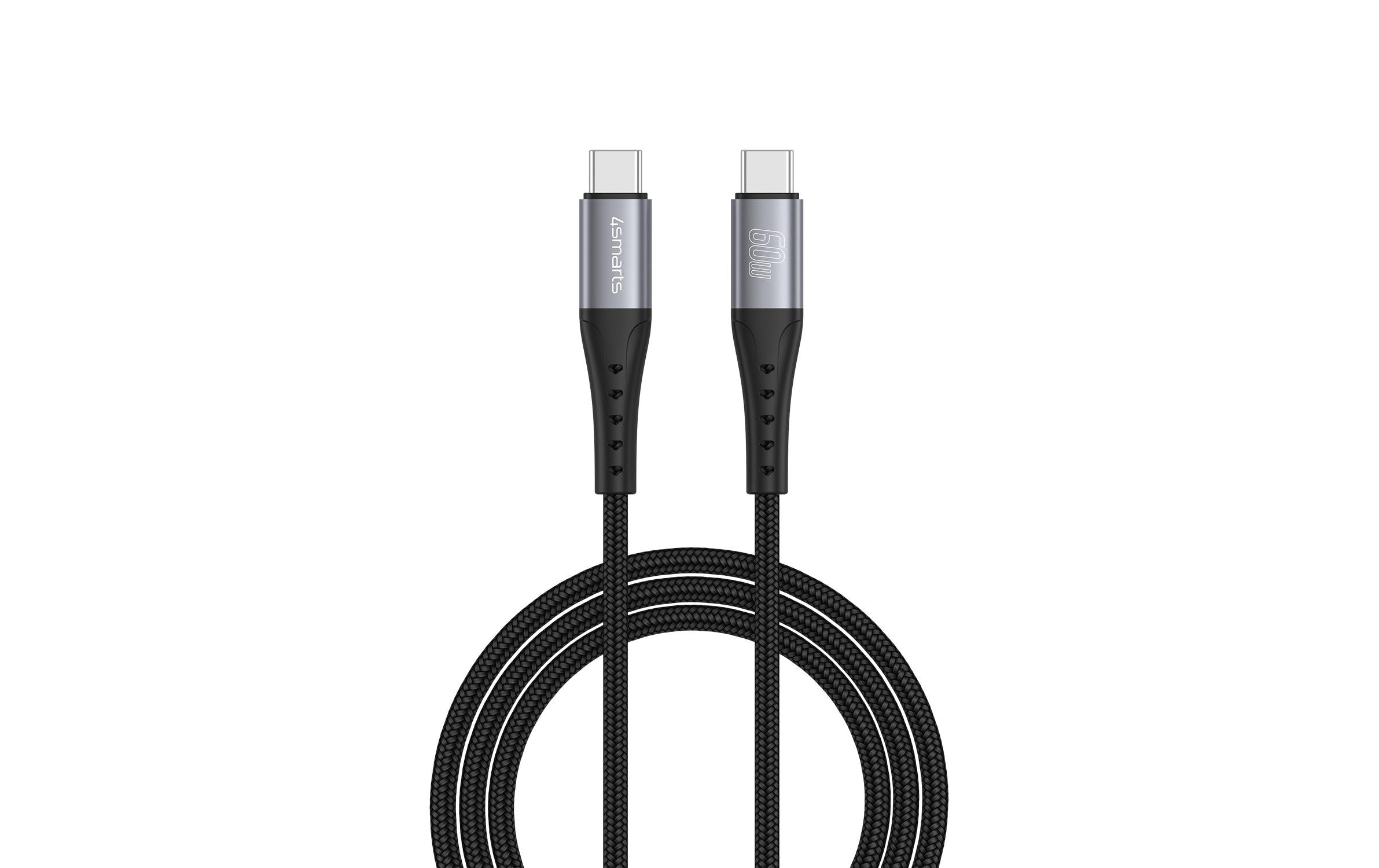 USB-C Kabel PrimeCord 60W 1,5m, schwarz gun