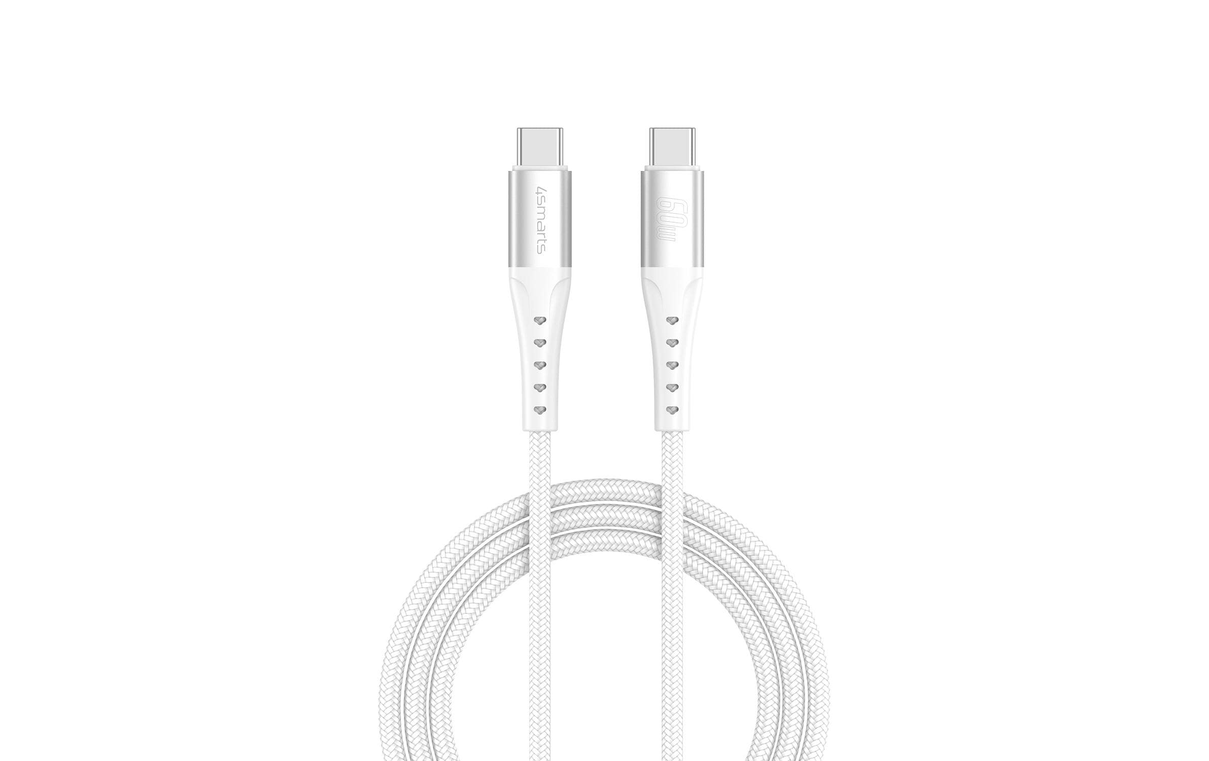 USB-C Kabel PrimeCord 60W 1,5m, weiss