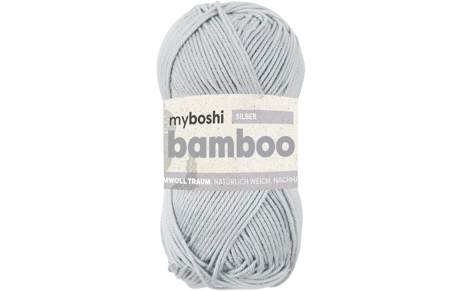 myboshi Wolle Bamboo, silber 50 g, 125 m, 60% BB 40 % CO