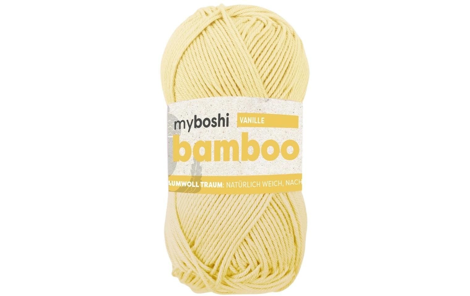 myboshi Wolle Bamboo, vanille 50 g, 125 m, 60% BB  40 % CO