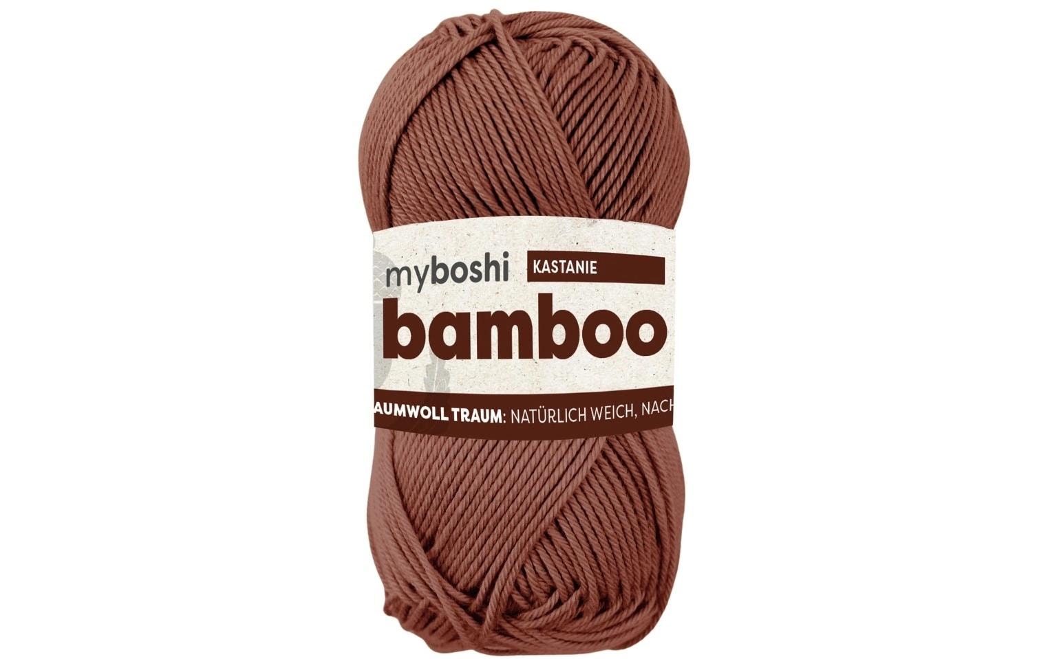 myboshi Wolle Bamboo, kastanie 50 g, 125 m, 60% BB  40 % CO