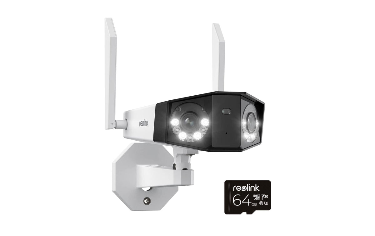 Reolink Duo W730 180° 4K WiFi Kamera+ 64GB Smarte wetterfeste 4K WLAN Dual-Kamera