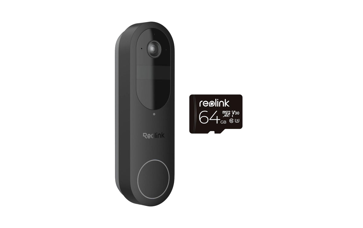 Reolink RL-D340B WiFi Video Doorbell schwar 2K HD mit Chime und 64GB SD Karte