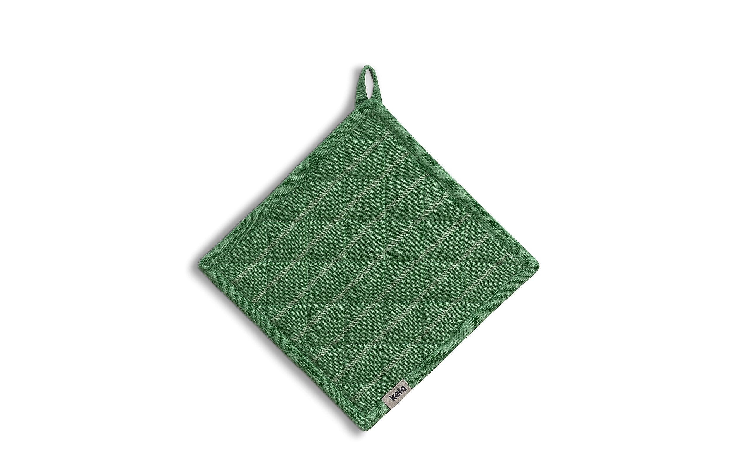 Kela Topflappen Cora Streifen 20 x 20 cm, Grün