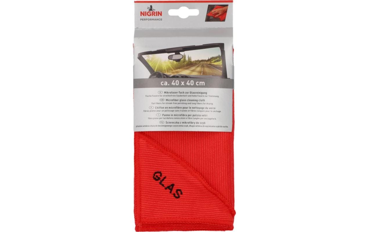 NIGRIN Microfaser-Tuch Glas 40x40cm