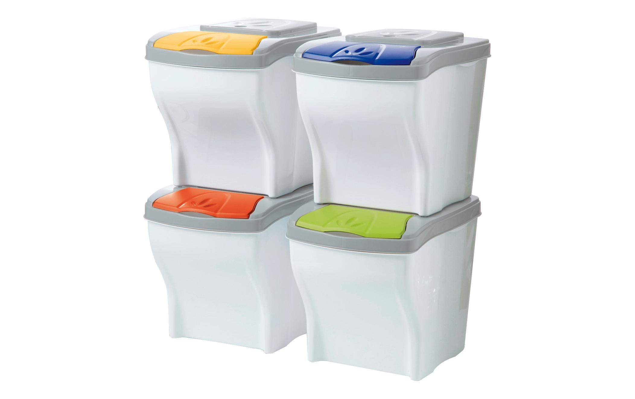 Edi Baur Mülltrennsystem Poker 4x20L Kunststoff, 28x40x30cm/Box