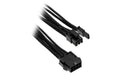 Phanteks 6+2-Pin PCIe Verlängerun 50cm - sleeved schwarz