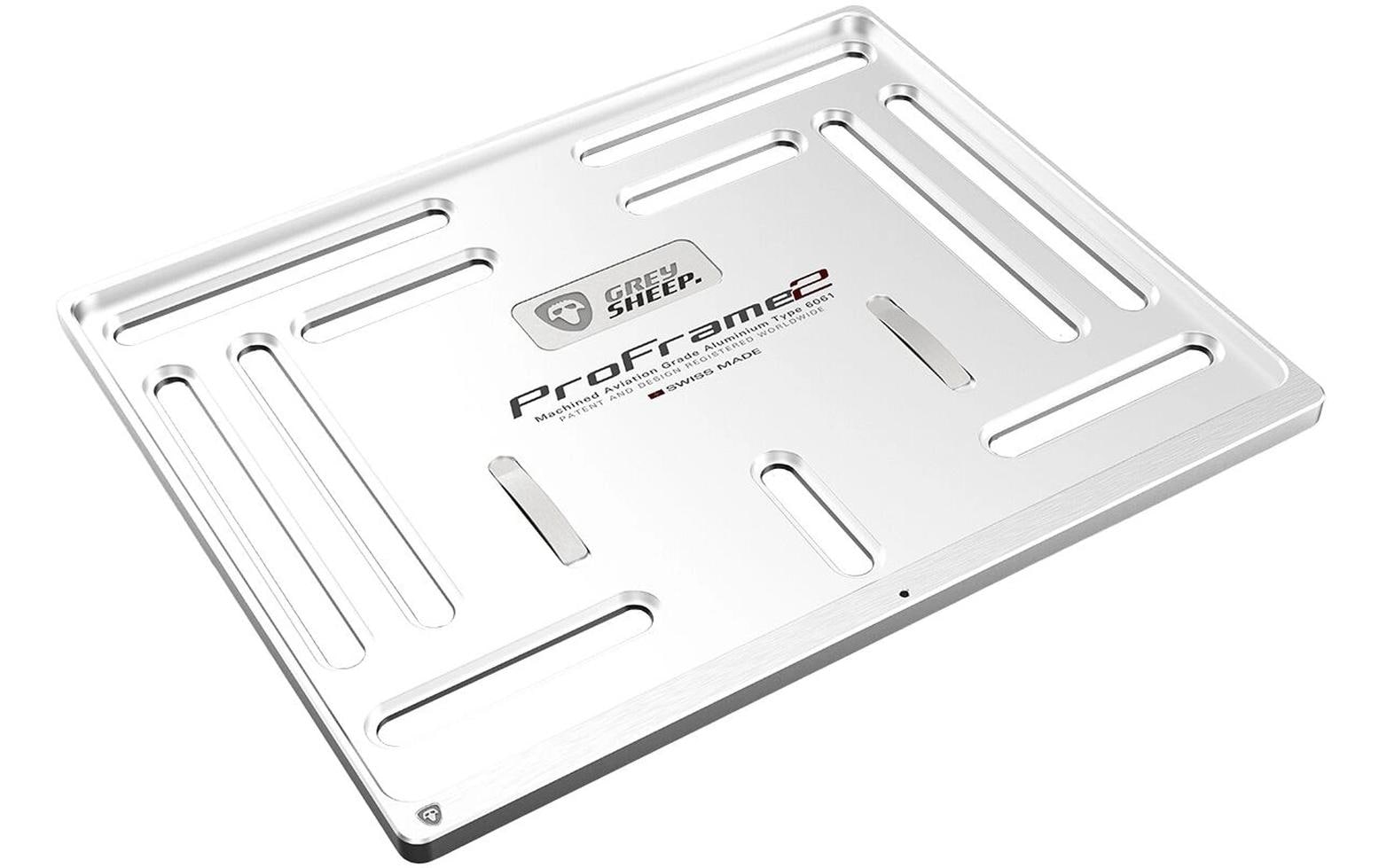 ProFrame2, Moto Nummernrahmen Phantom Silver, 18x14 cm