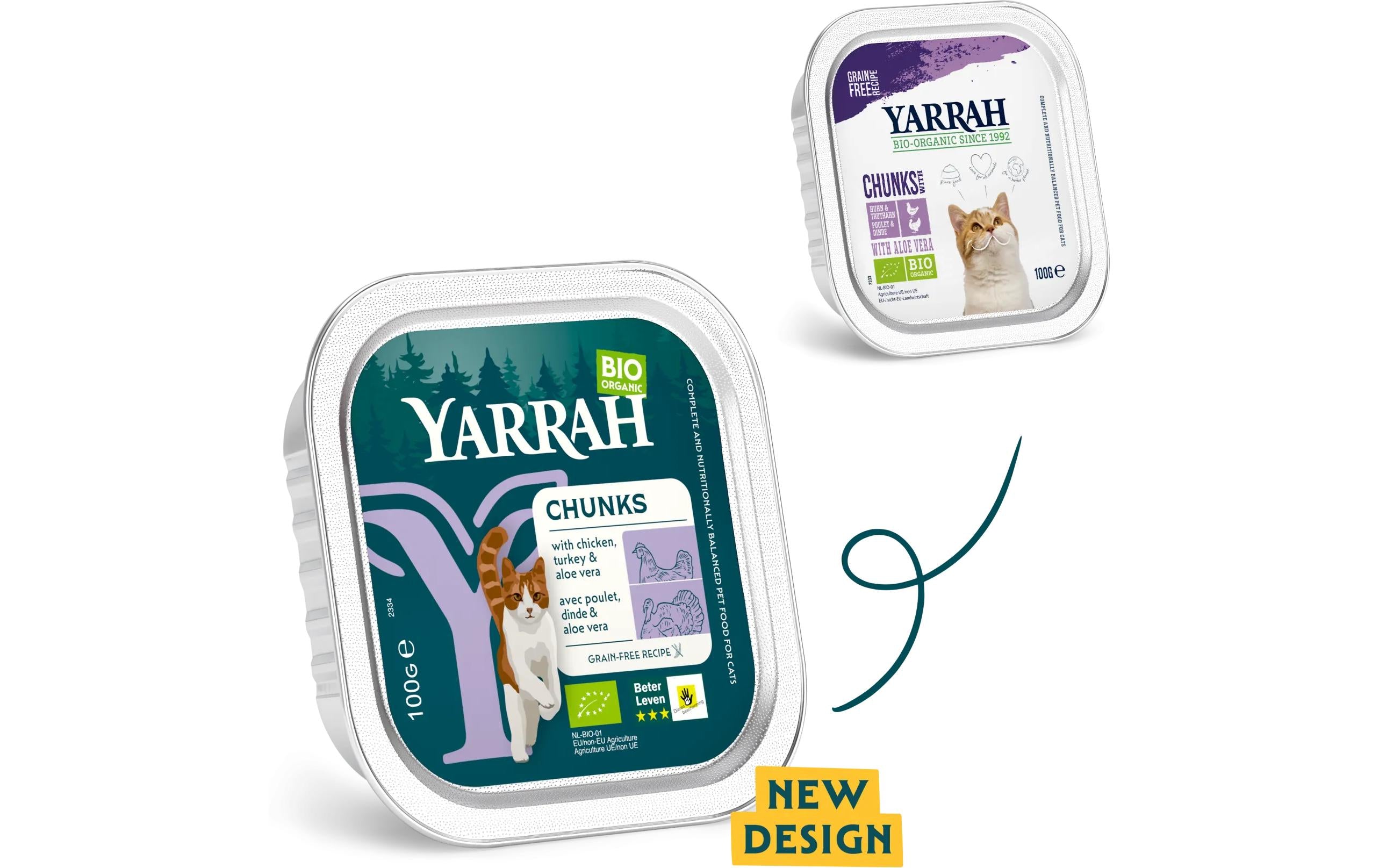 Yarrah BIO Nassfutter Huhn & Truthahn in Sauce, 16x100g