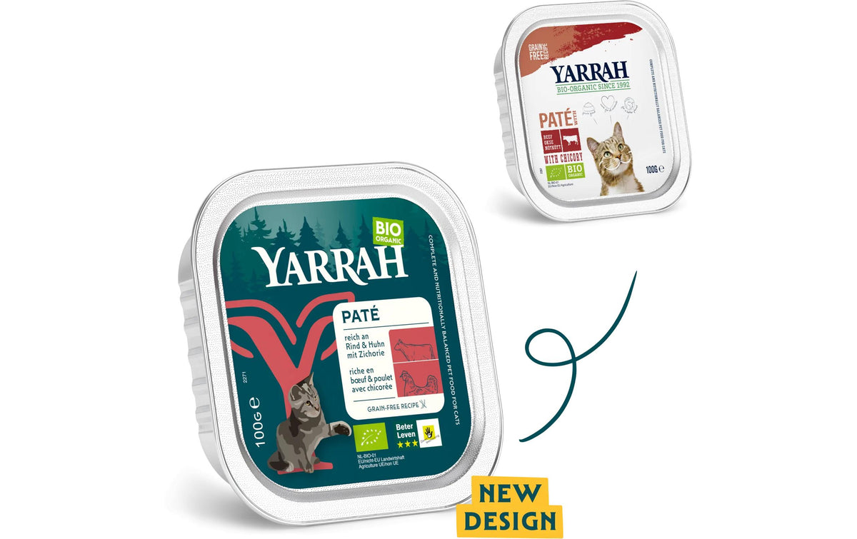 Yarrah BIO Nassfutter Rind Paté, 16x100g