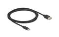 Delock USB2.0 Kabel EASY USB C-A, 2.0m EASY USB, beidseitig einsteckbar, schwarz