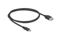 Delock USB2.0 Kabel EASY USB C-A, 1.0m EASY USB, beidseitig einsteckbar, schwarz