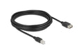 Delock USB2.0 Kabel EASY USB A-B, 5.0m USB-A Seite beidseitig einsteckbar, schwarz