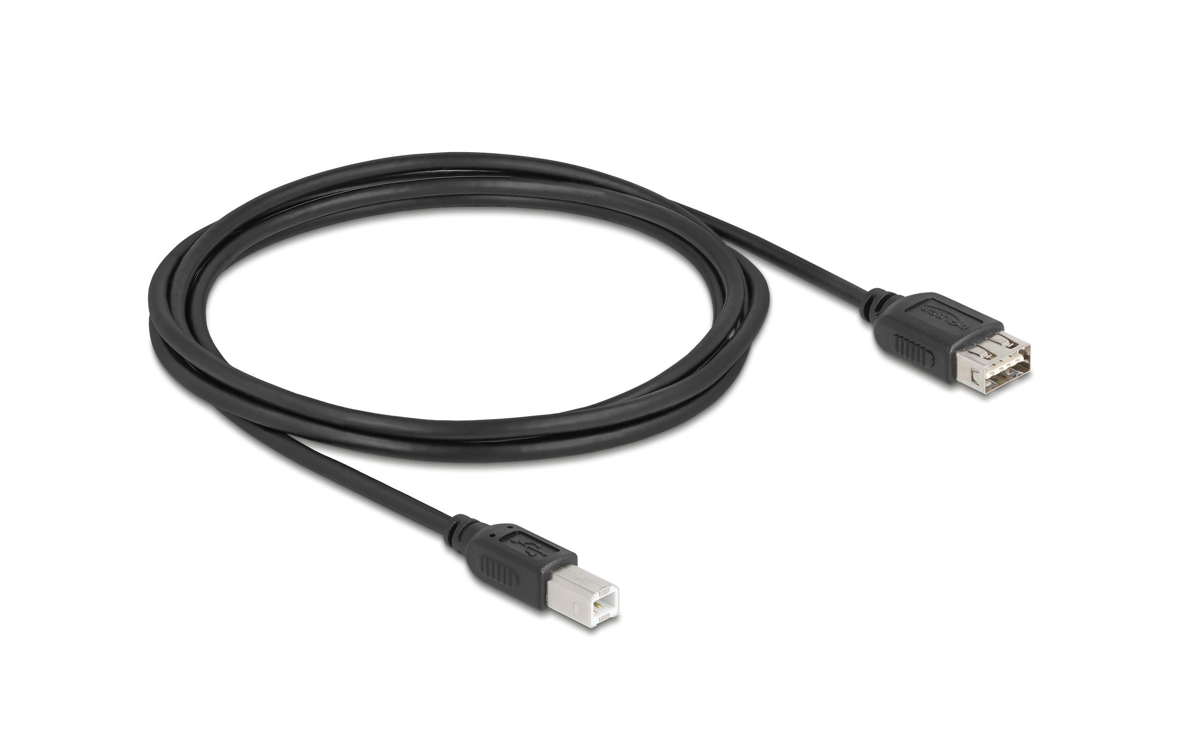 Delock USB2.0 Kabel EASY USB A-B, 2.0m USB-A Seite beidseitig einsteckbar, schwarz