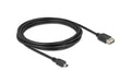 Delock USB2.0 Kabel EASY USB A-MiniB, 3.0m USB-A Seite beidseitig einsteckbar, schwarz