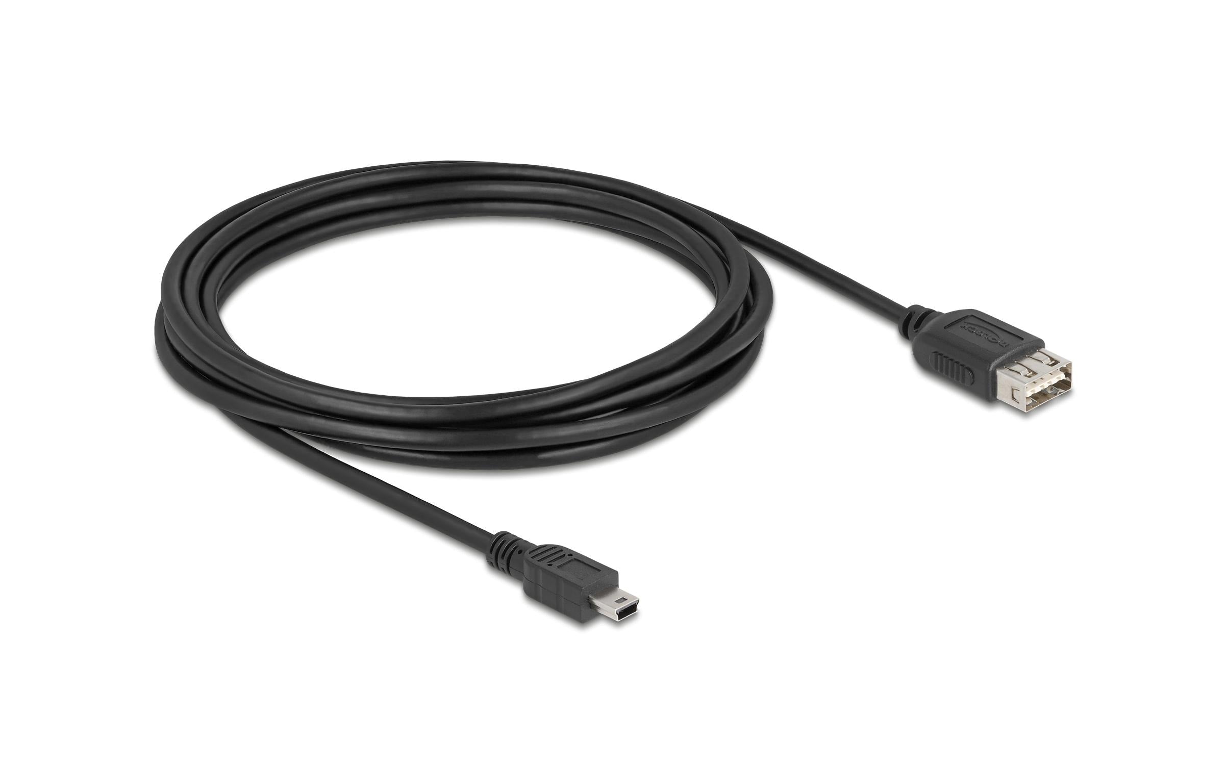 Delock USB2.0 Kabel EASY USB A-MiniB, 3.0m USB-A Seite beidseitig einsteckbar, schwarz